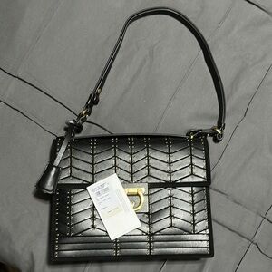 Salvatore Ferragamo Black Marisol Quilted Shoulder Bag